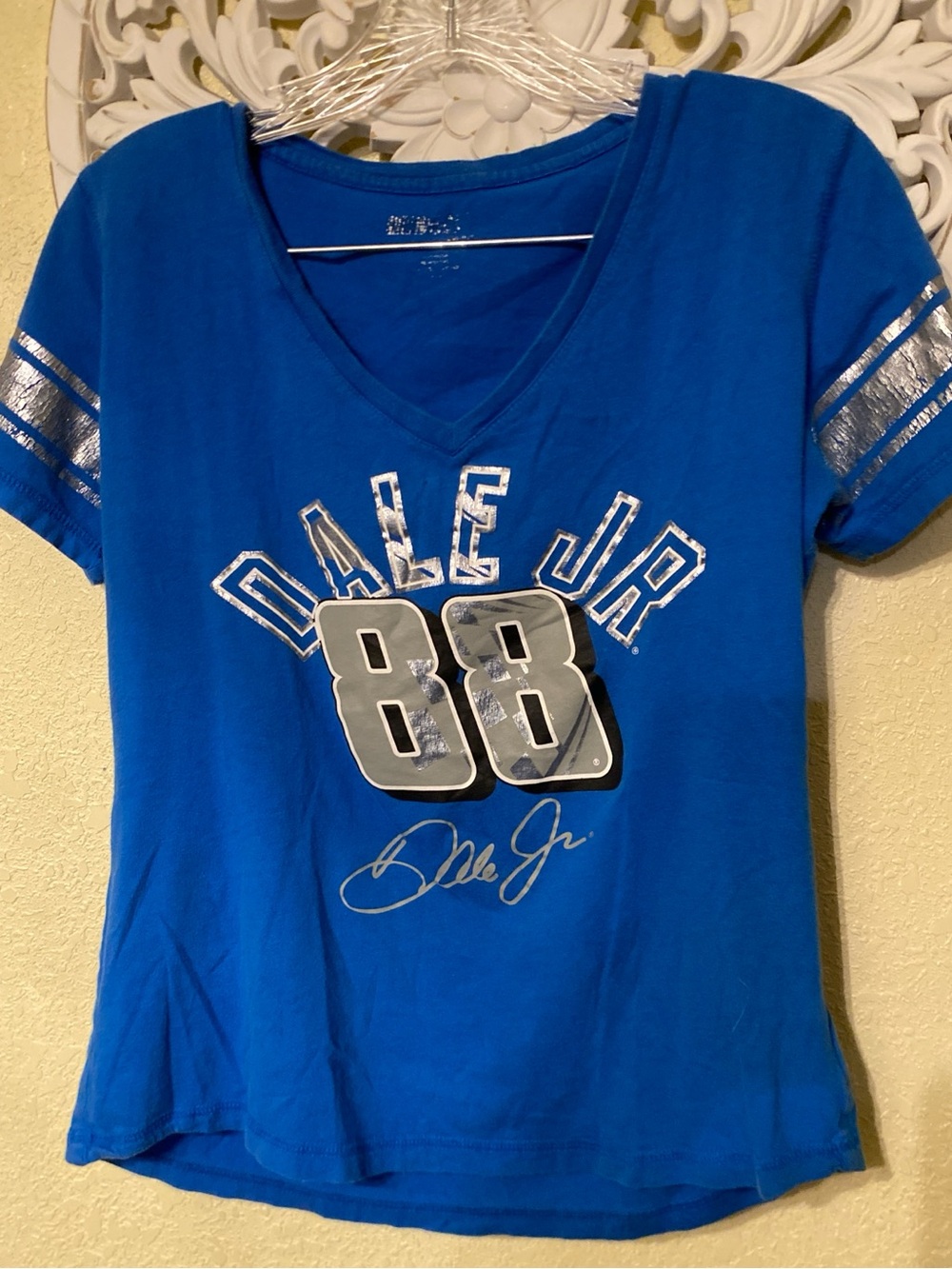 Dale Jr. 88 Blue V-Neck Tee